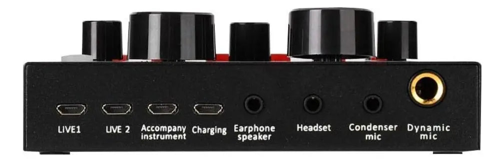 Tarjeta Sonido V8 Multifuncional Mezclador Audio Micrófono