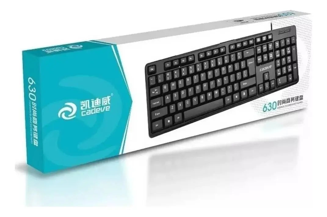 Teclado Alambrico De Cable Computadora Pc Puerto Usb Cadeve