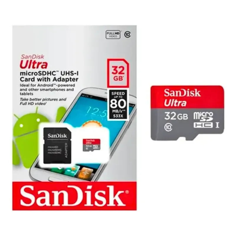Memoria Micro Sd 32 Gb Sandisk Ultra A1 100 Mb/s Sellada Hd