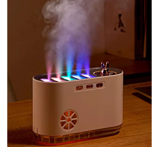 Humidificador Fuego Rgb Aromas Sonido Esencia De Regalo