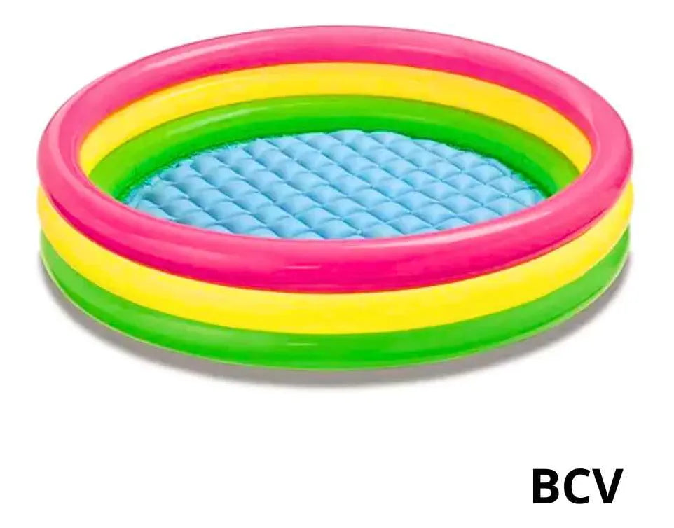 Piscina Inflable 130x135cm Arcoiris Exterior Agua Portatil