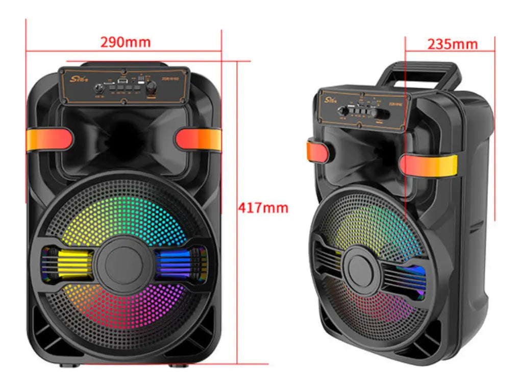 Corneta 10 Pulgadas Microfono Portatil Recargable Bluetooth