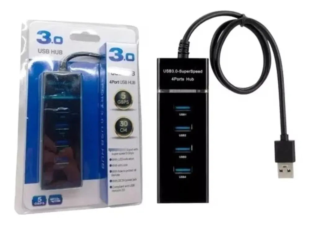 Hub Usb 4 Puertos Tipo Usb 3.0 2.0 Multipuertos Usb Led