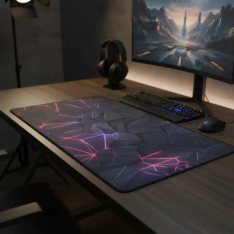 Mouse Pad Gamer Antideslizante Computadora 30x80 Geometrico