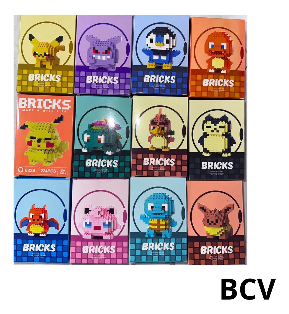 Bloques Mini Lego Bricks Figuras Armable Coleccion Pokemon