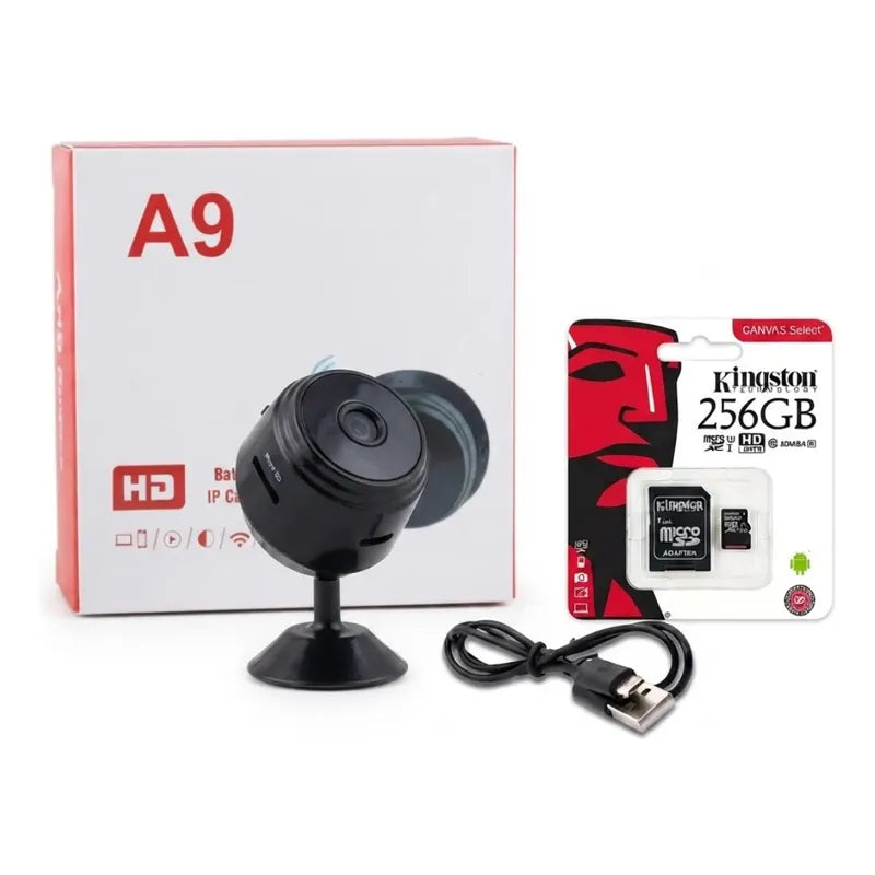 Mini Cámara Wifi Espía Hd + Memoria Micro Sd 256gb Hdcombo