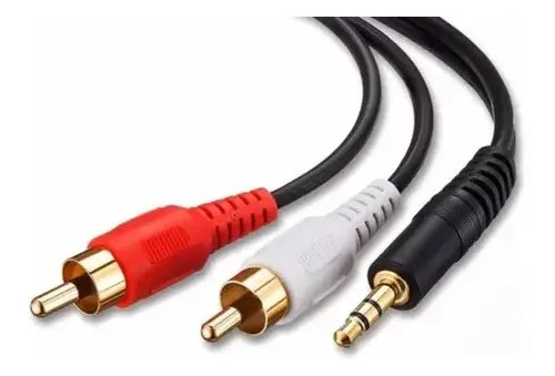 Cable Audio Dos Rca - Plug Auxiliar 3.5mm Macho Macho 1.5m