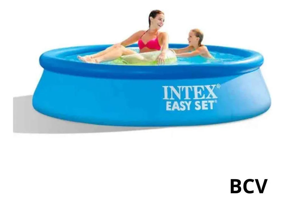 Piscina Inflable Intex 2.44m X 61cm Familiar Redonda Azul