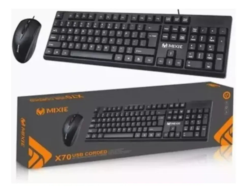 Combo Teclado Y Mouse Mixie Alambrico Usb Pc Laptop
