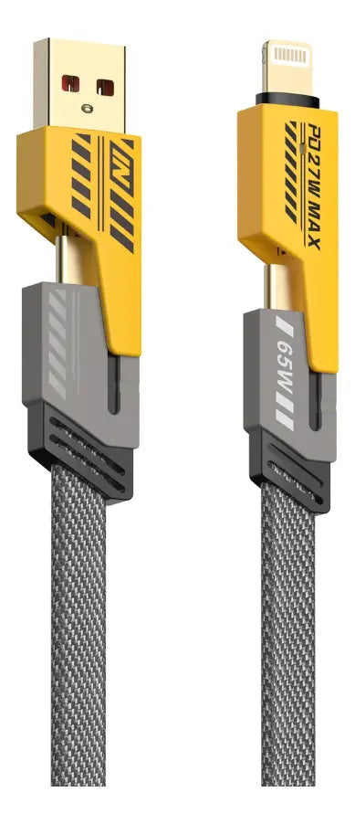Cable Multiple Usb A Tipo C Lightning 4 En 1 Carga Rapida 2m