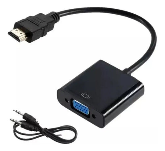 Cable Convertidor Hdmi Macho A Vga Hembra Audio 1080p Hd
