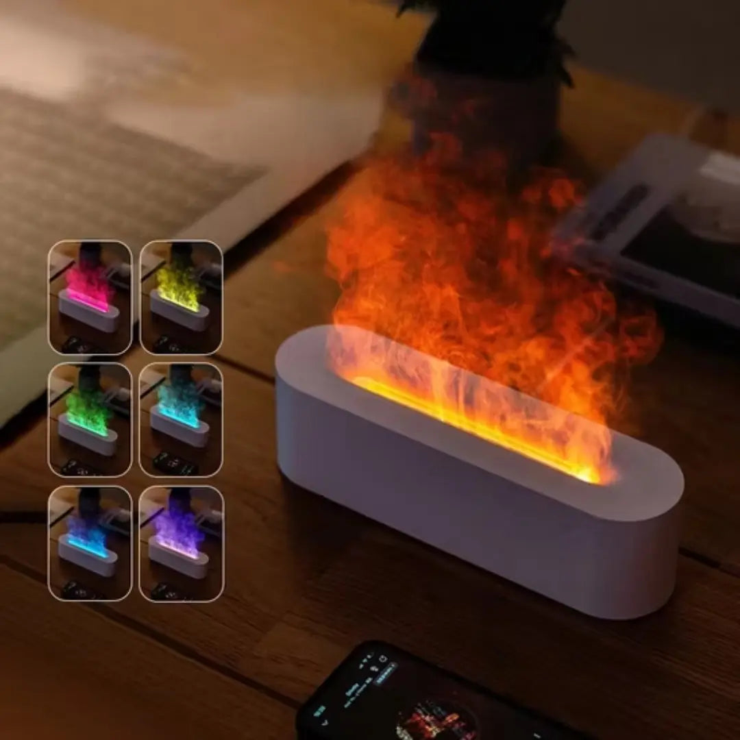 Humidificador De Flama Difusor De Aroma Con Esencia Regalo