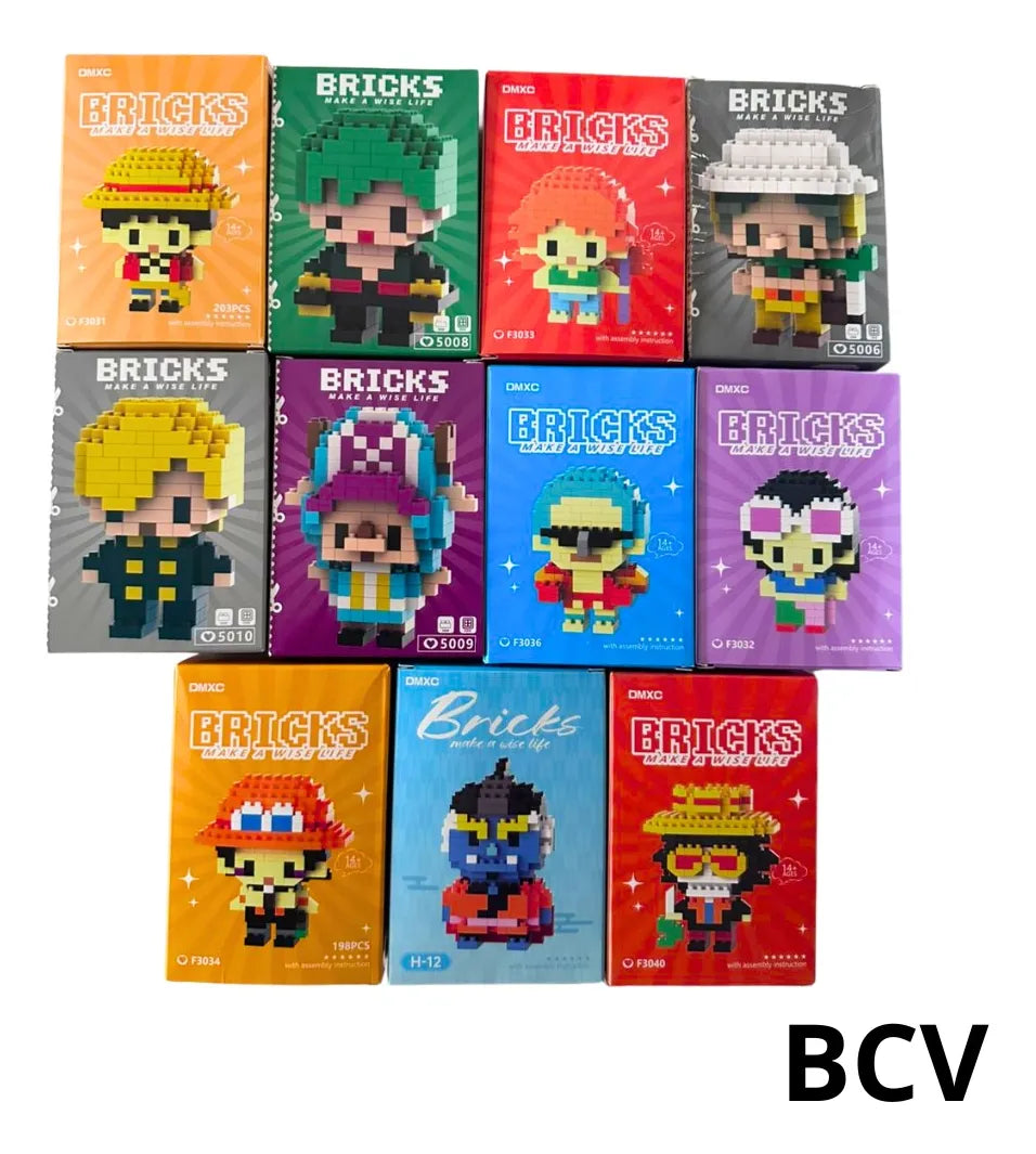 Bloques Lego Mini Bricks Figuras Armable Coleccion One Piece