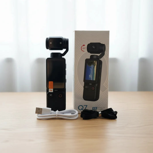 Cámara Digital Vlog Recargable Pantalla Grabar Portátil Negro