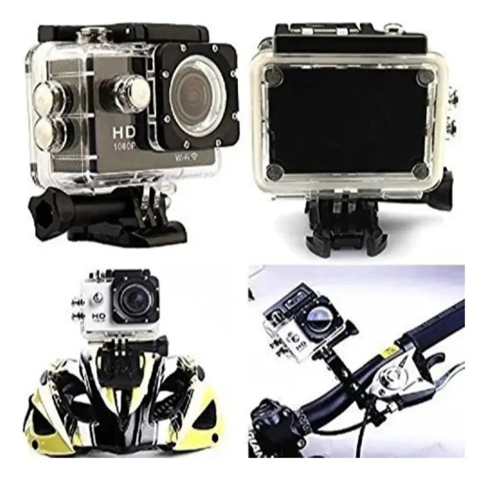 Cámara Deportiva 4k Hd Waterproof Go Pro Inalambrica 1080p