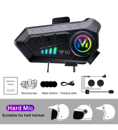 Audífonos Inalámbrico Intercomunicador Casco Moto Bluetooth
