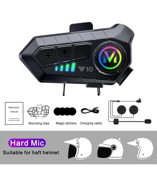 Audífonos Inalámbrico Intercomunicador Casco Moto Bluetooth
