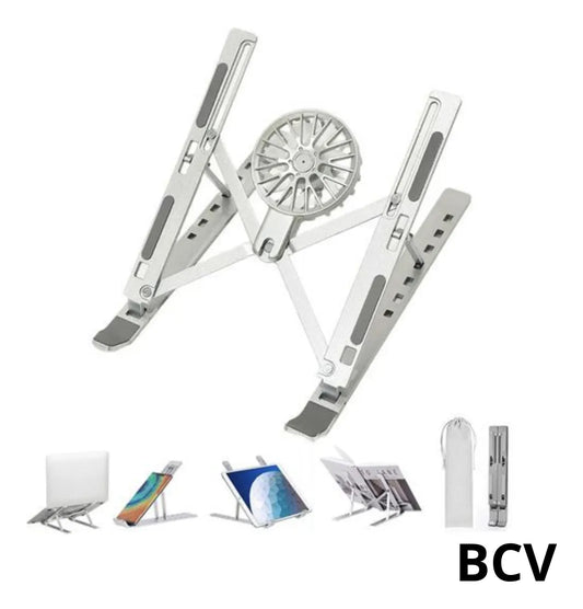 Base Para Laptop Metalica Con Mini Ventilador Portatil Usb
