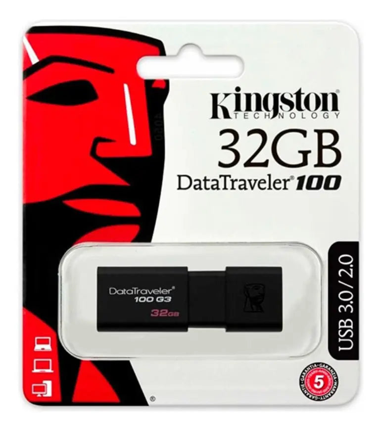 Pendrive 32gb Almacenamiento Kingston Usb 3.0 2.0 Datatravel