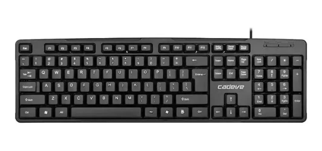 Teclado Alambrico De Cable Computadora Pc Puerto Usb Cadeve