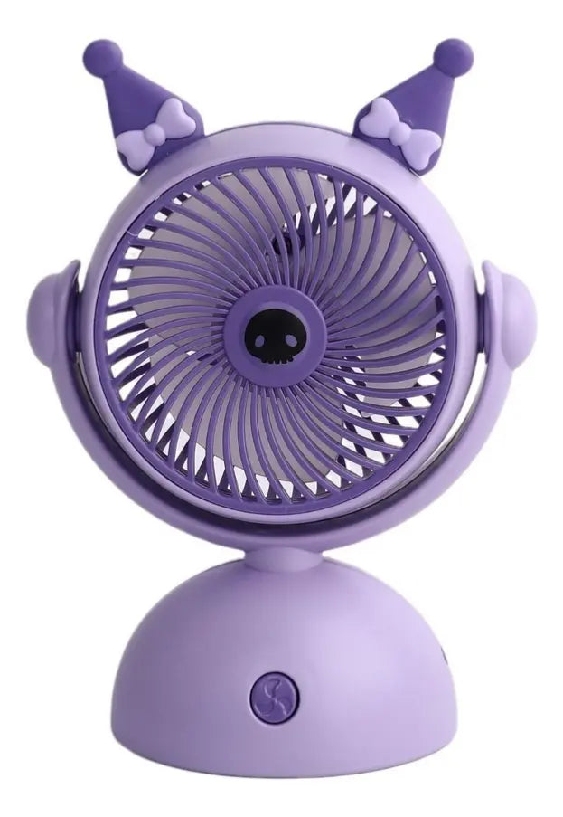 Mini Ventilador Portátil Recargable Base Orejas Usb 3 Aspas