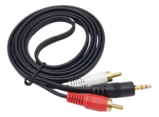 Cable Audio Dos Rca - Plug Auxiliar 3.5mm Macho Macho 3m