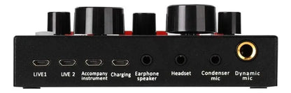 Tarjeta Sonido V8 Multifuncional Mezclador Audio Micrófono