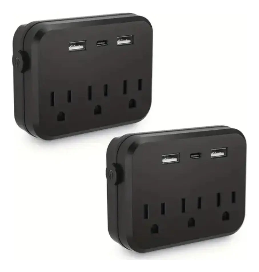Regleta Electrica 7 Tomas Universal Puerto Usb Puerto C 110v
