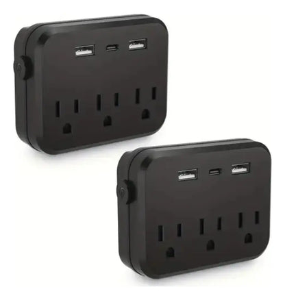 Regleta Electrica 7 Tomas Universal Puerto Usb Puerto C 110v