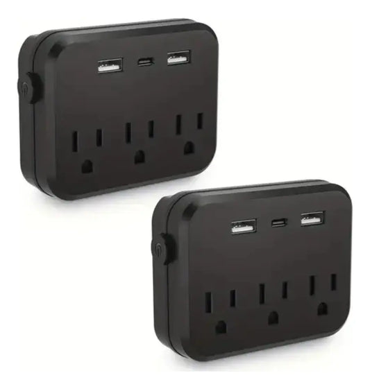 Regleta Electrica 7 Tomas Universal Puerto Usb Puerto C 110v