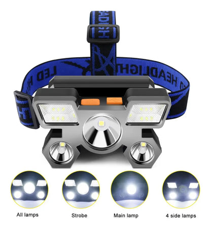 Linterna De Cabeza 5 Led Portátil Recargable Inalambrica