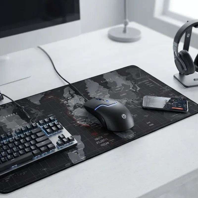 Mouse Gamer Hp Rgb + Mousepad Antideslizante Combo Pc