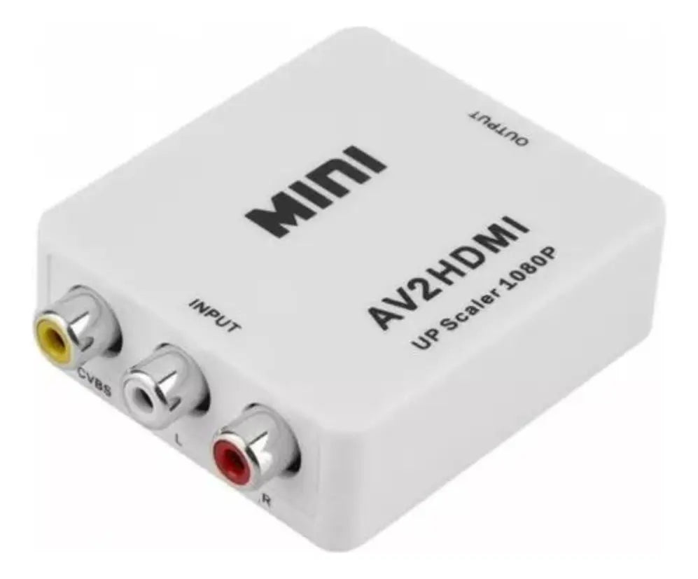 Adaptador Convertidor de RCA AV a HDMI (Blanco)