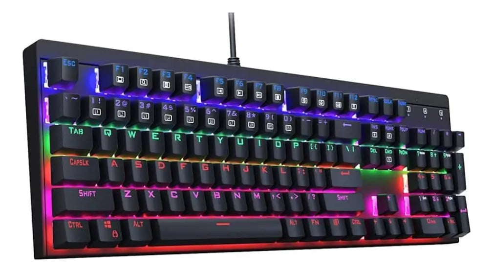 Teclado Mecanico Aukey Ergonomico Rgb Alambrico Led Armable