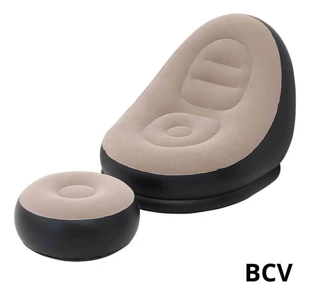 Sofa Inflable Mueble Doble Puff Posa Pies Sillon Portatil