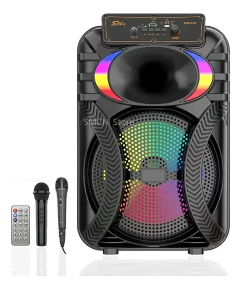 Corneta 10 Pulgadas Microfono Portatil Recargable Bluetooth