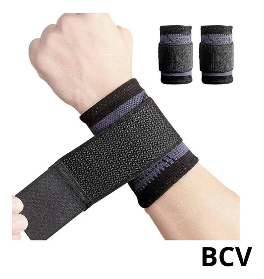 Muñequera Elastica Deportiva Ajustable Ejercicios Soporte