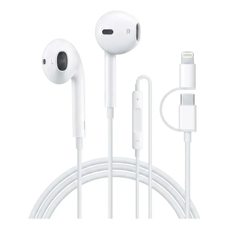 Audifonos Alambrico Earpods iPhone Usb C Y Otg Lightning