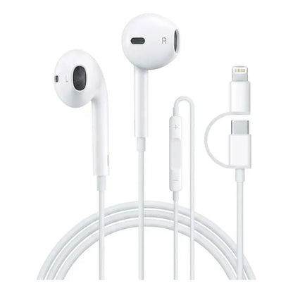 Audifonos Alambrico Earpods iPhone Usb C Y Otg Lightning