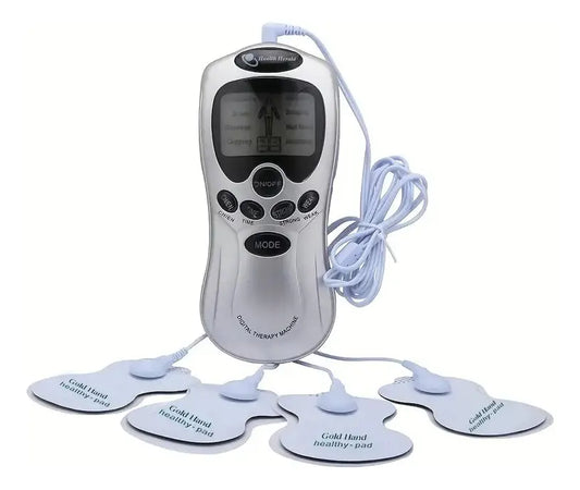Electroestimulador Masajeador TENS con Conexión 110V (8 Electrodos).