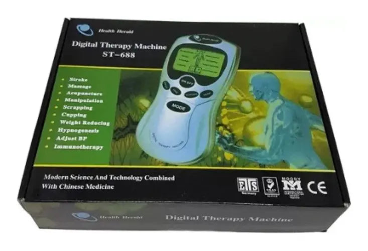 Electroestimulador Masajeador TENS con Conexión 110V (8 Electrodos).