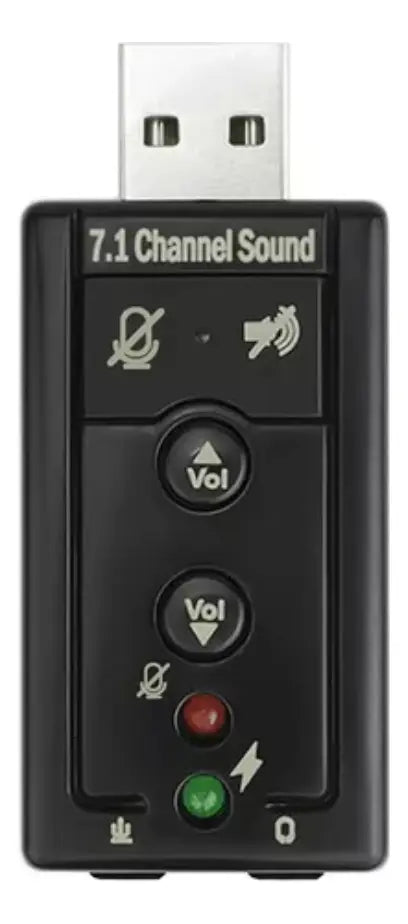 Tarjeta de Sonido USB Externa Tipo Pendrive con Control de Volumen