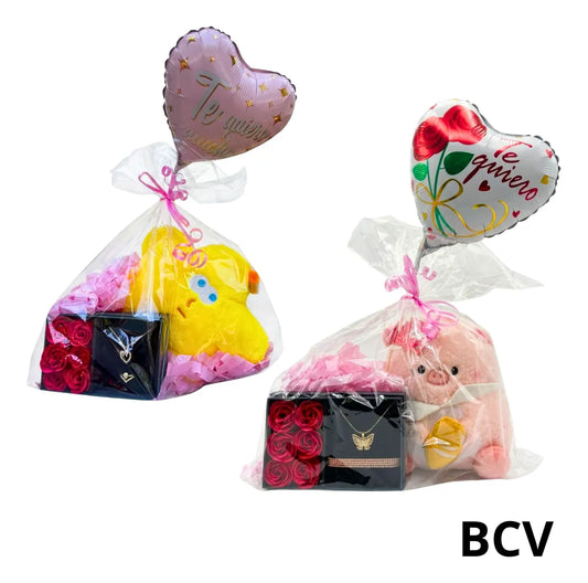 Peluche Combo Accesorios Acero Inoxidable Joyeria Collar