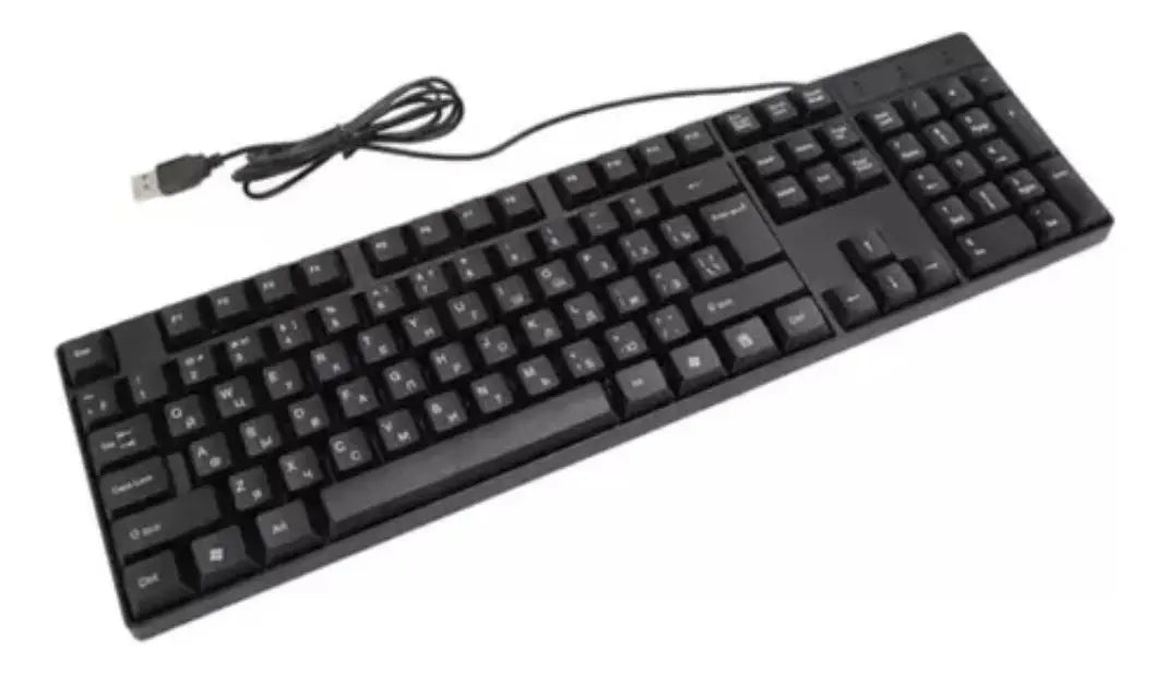 Teclado Alambrico Biojee Usb Laptop Pc En Ingles De Cable