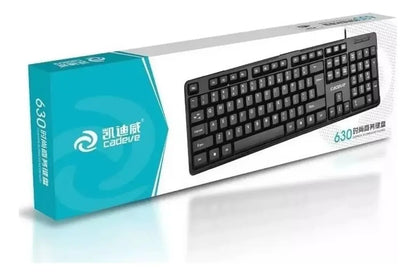 Teclado Alambrico De Cable Computadora Pc Puerto Usb Cadeve