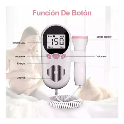 Monitor De Frecuencia Cardiaca Fetal Portatil Latidos Pila