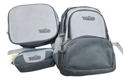 Bolso Morral Con Lonchera Y Cartuchera Totto Escolar 3pcs