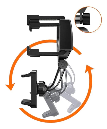 Base Soporte Celular Universal Carro Retrovisor Ajustable