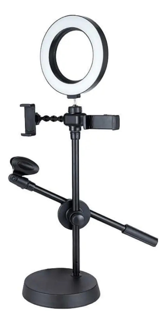 Aro De Luz Con Soporte Para Microfono Grabacion Y Celular