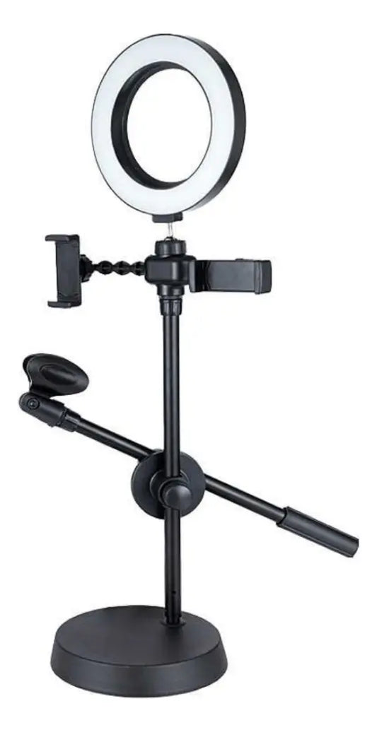 Aro De Luz Con Soporte Para Microfono Grabacion Y Celular